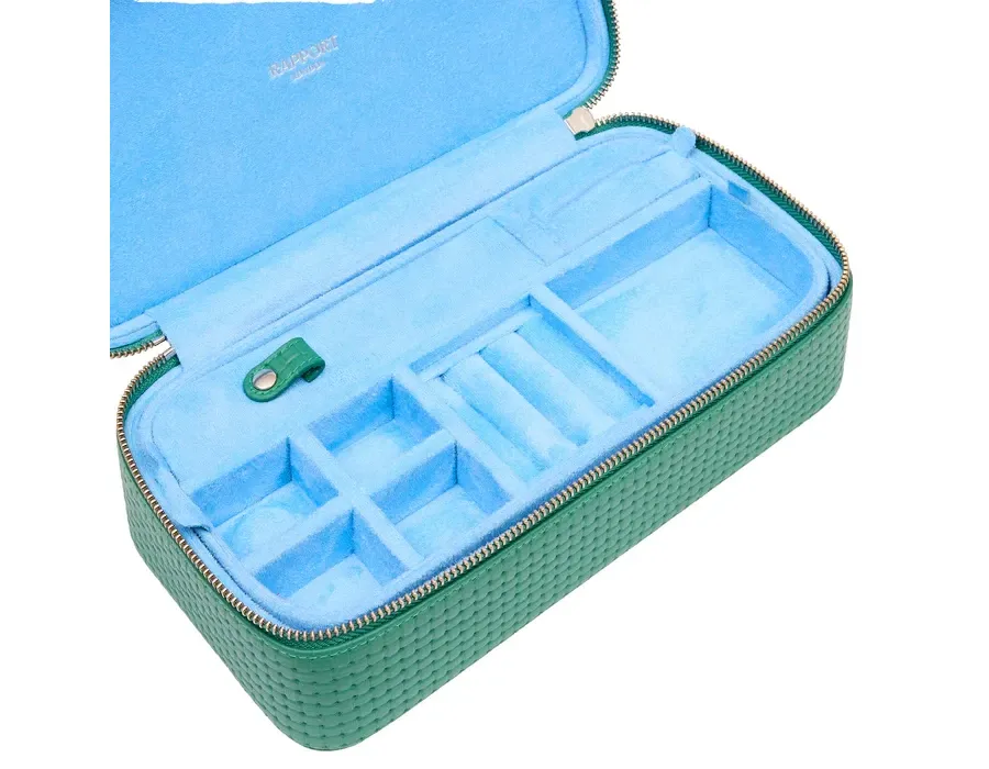 obrazek 4 Pudło na biżuterię z plecionej skóry