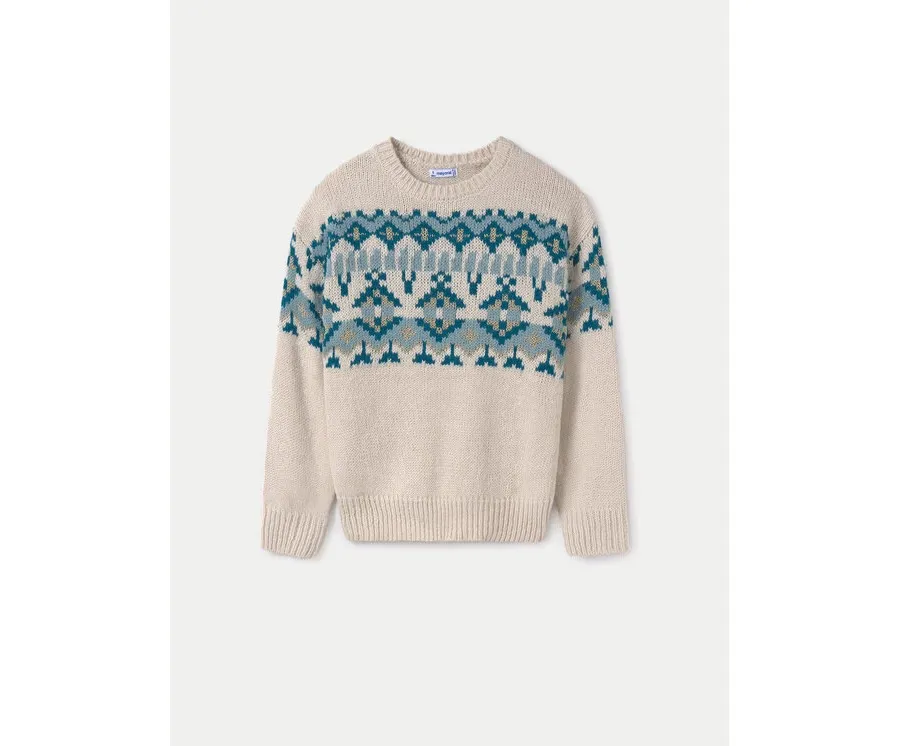 obrazek 1 Mayoral Sweter 7304 Beżowy Regular Fit