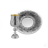 Picture A unique set - silver Elijah cup with Poppy plate 2017 - Zaramella Argenti
