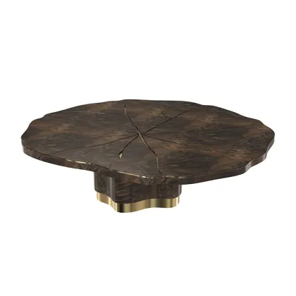 Picture A representative table made of brass and veneer - Pardo