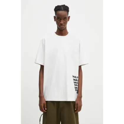 Zdjęcie Daily Paper t-shirt bawełniany Overload SS kolor szary z nadrukiem 2421080