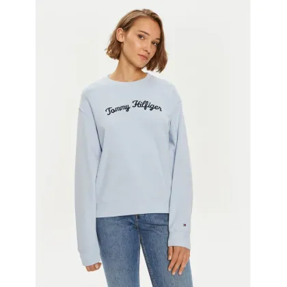 Zdjęcie Tommy Hilfiger Bluza Modern Script WW0WW42615 Błękitny Regular Fit
