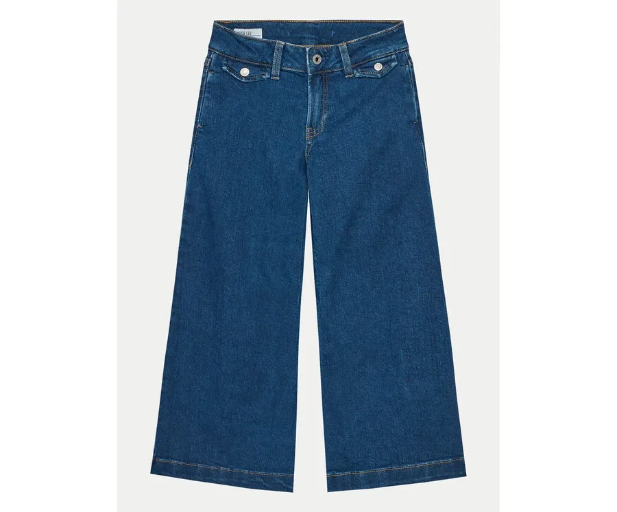 obrazek 1 Pepe Jeans Jeansy Wide Leg Jeans Mw Jr PG201680 Niebieski Relaxed Fit