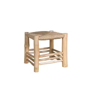 Picture A unique garden stool made of natural teak wood