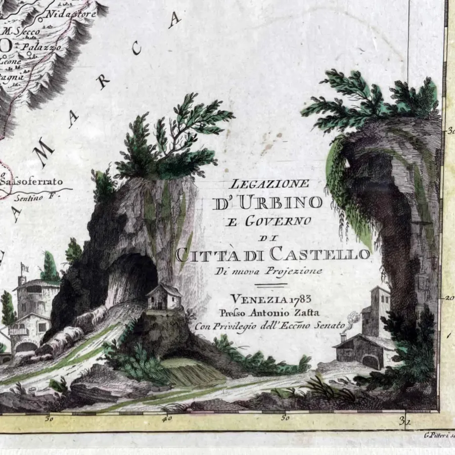 obrazek 3 Antonio Zatta Poselstwo Urbino i rząd Città di Castello Wenecja z XVIII wieku
