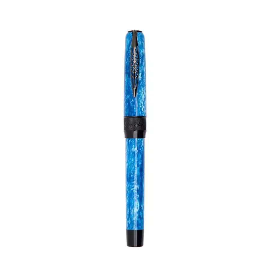 obrazek 2 Stylowe włoskie pióro kulkowe Rock- Black Turquoise
