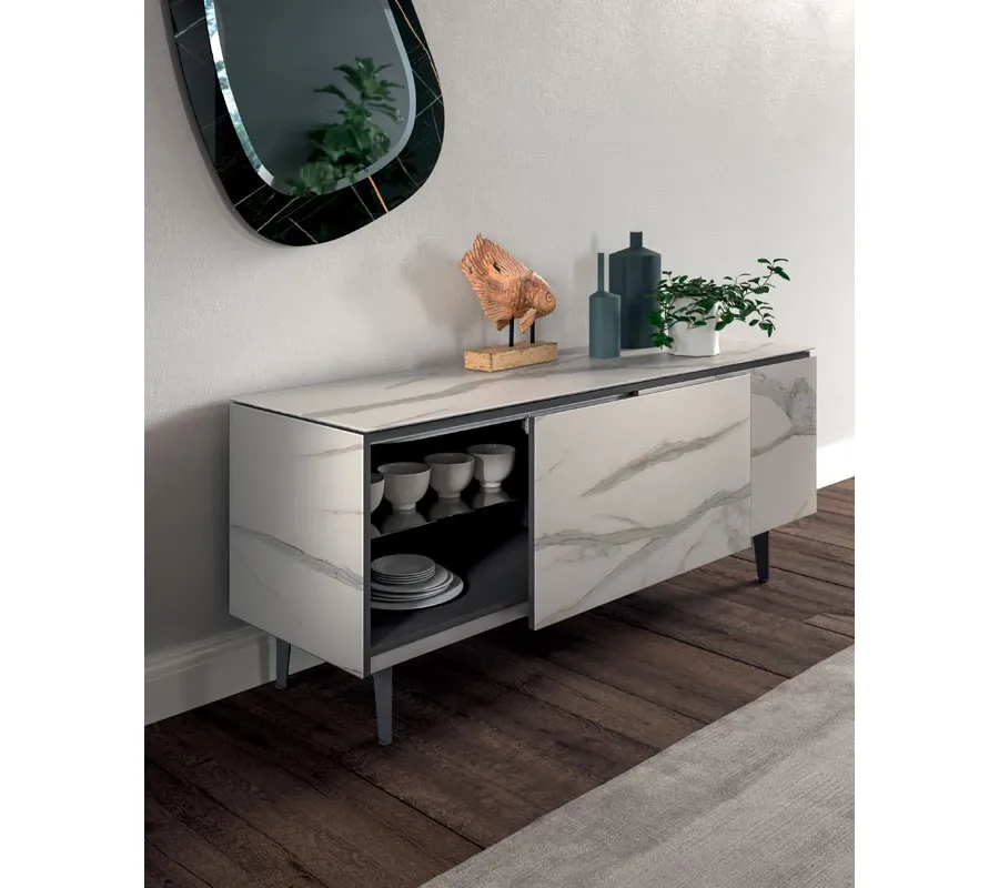 obrazek 5 Designerskie lustro do salonu, jadalni z fazowanym brzegiem