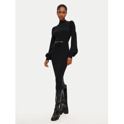 Zdjęcie TWINSET Sukienka dzianinowa 242TP3591 Czarny Slim Fit