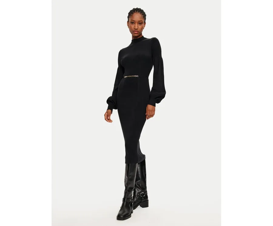 obrazek 1 TWINSET Sukienka dzianinowa 242TP3591 Czarny Slim Fit