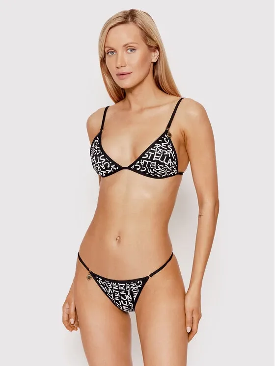 Picture Stella McCartney Góra od bikini Graffiti Logo S7BXH1590.00812 Czarny