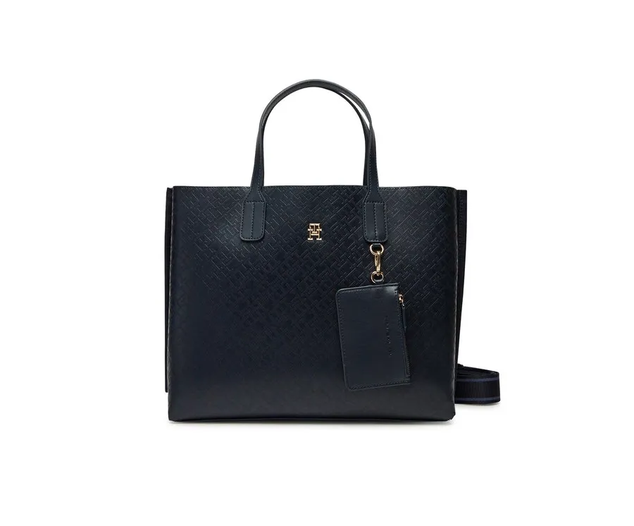 obrazek 1 Tommy Hilfiger Torebka Th Distinct Satchel Mono AW0AW17174 Granatowy