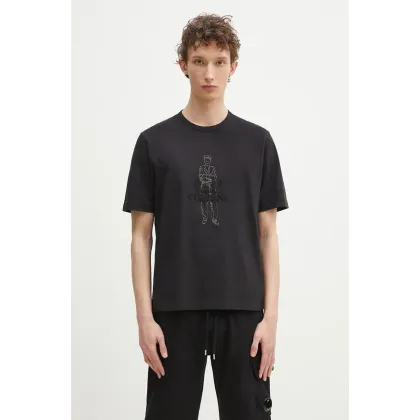 Zdjęcie C.P. Company t-shirt bawełniany męski kolor czarny z aplikacją 18CMTS288A006057O