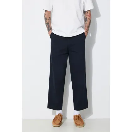 Zdjęcie Fred Perry spodnie bawełniane Straight Leg Twill Trouser kolor granatowy w fasonie chinos T6530.608
