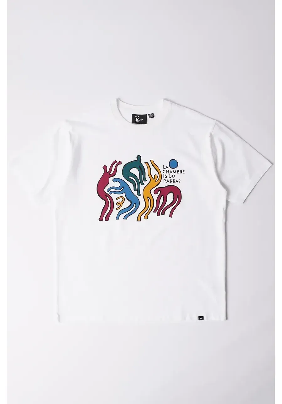 obrazek 1 by Parra t-shirt bawełniany La chambre nuit męski kolor biały z nadrukiem 53106