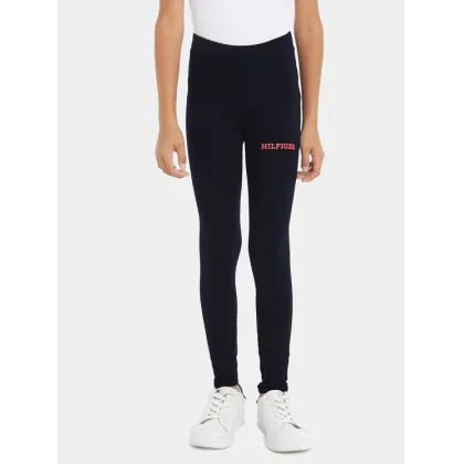 Zdjęcie Tommy Hilfiger Legginsy Monotype KG0KG07880 D Granatowy Slim Fit