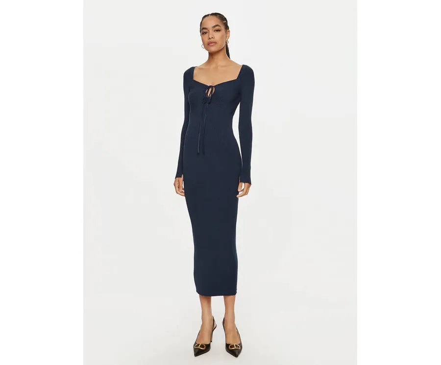 obrazek 1 TWINSET Sukienka dzianinowa 242TP3081 Granatowy Regular Fit