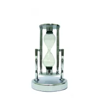 Zdjęcie Fantastyczna klepsydra w kolorze srebrnym - h. 13 cm, ⌀ 8 cm