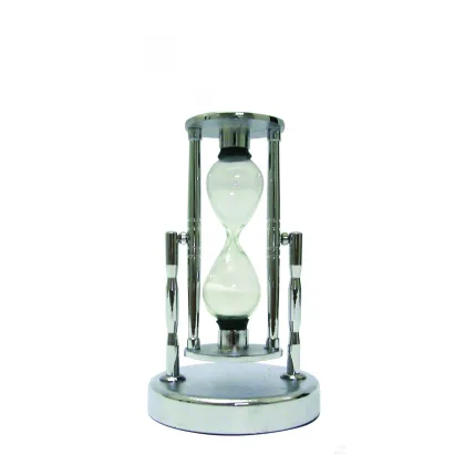Zdjęcie Fantastyczna klepsydra w kolorze srebrnym - h. 13 cm, ⌀ 8 cm