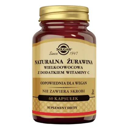 Zdjęcie Solgar Żurawina Naturalny wyciąg z żurawiny wielkoowocowej kapsułki