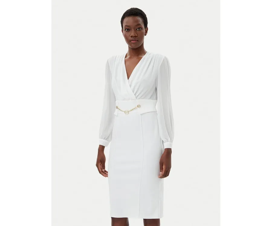 obrazek 1 Rinascimento Sukienka koktajlowa CFC0123289003 Biały Regular Fit