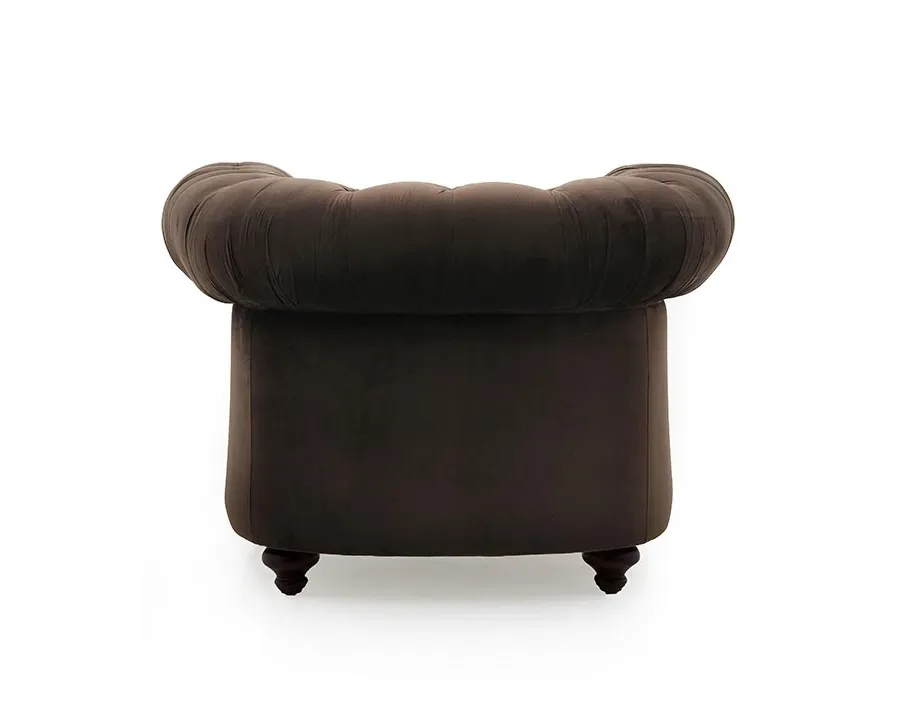 obrazek 3 Brązowy prestiżowy fotel w stylu Chesterfield - Sevensedie