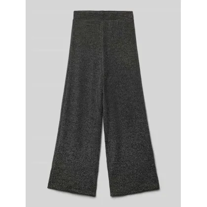 Zdjęcie Spodnie o kroju regular fit z szeroką nogawką i elastycznym pasem model ‘QUEEN’