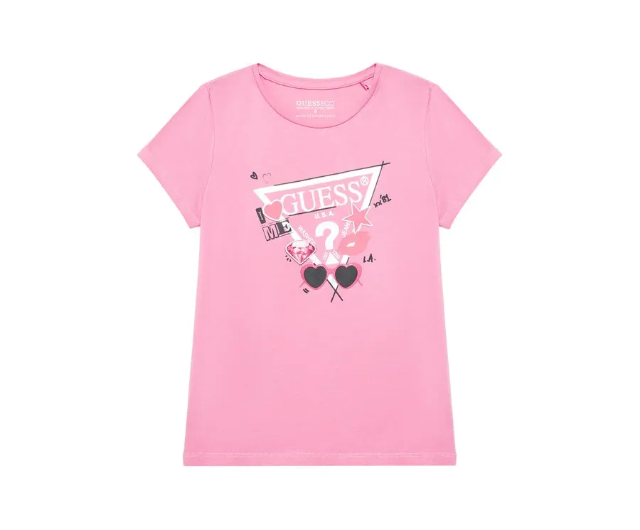 obrazek 1 Guess T-Shirt J5YI00 K6YW4 Różowy Regular Fit