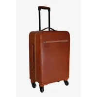 Picture Exclusive suitcase on wheels made of leather - Terrida
