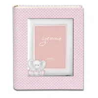Picture A unique children's photo album 20x25 cm decorated with a pink elephant