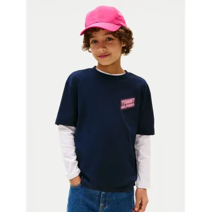 Zdjęcie Tommy Hilfiger T-Shirt Neon Graphic KB0KB09849 Granatowy Regular Fit