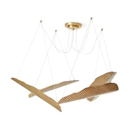 Picture Brown hanging lamp made of brass for an exclusive interior - Ginger & Jagger