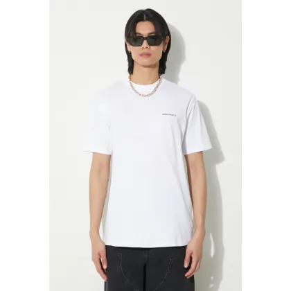 Zdjęcie Norse Projects t-shirt bawełniany Johannes męski kolor biały z nadrukiem N01.0606.0001