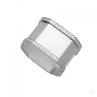 Picture Silver napkin ring with an octagonal shape - Zaramella Argenti