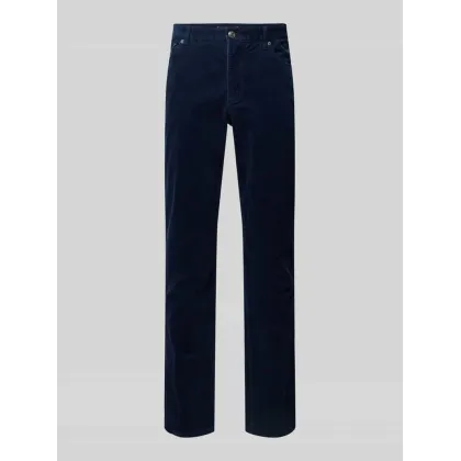 Zdjęcie Spodnie sztruksowe o kroju straight leg z 5 kieszeniami model ‘DENTON’