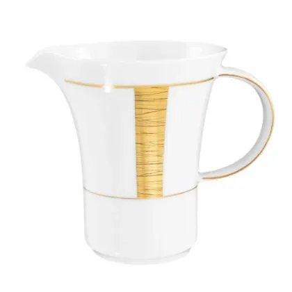 Picture A modern white cream jug decorated with a gold motif - Tettau