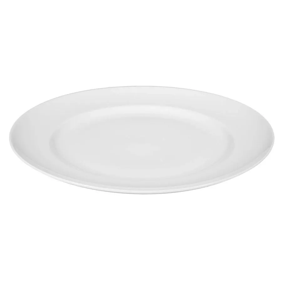 obrazek 3 Płaski biały okrągły talerz wykonany z porcelany z Niemiec – Tettau