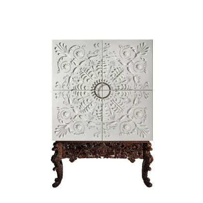 Zdjęcie Ekskluzywny sekretarzyk ALEXANDRA - królewska biel, antyczne złoto - Collecion Alexandra