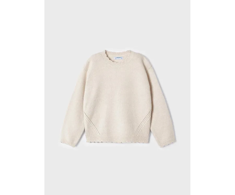 obrazek 1 Mayoral Sweter 319 Écru Regular Fit