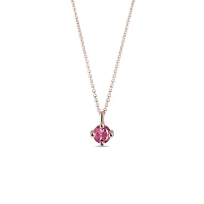 Zdjęcie Naszyjnik z różowego złota z różowym turmalinem KLENOTA