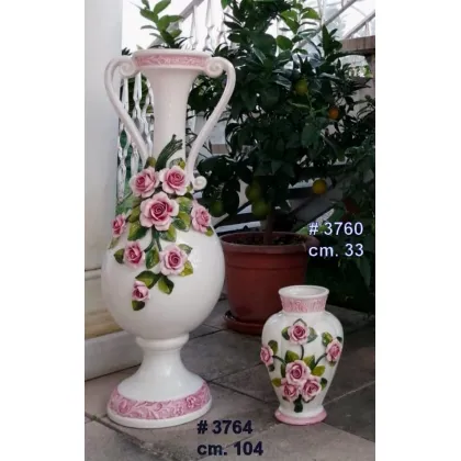 Picture Floral amphora and ceramic vase from an Italian brand