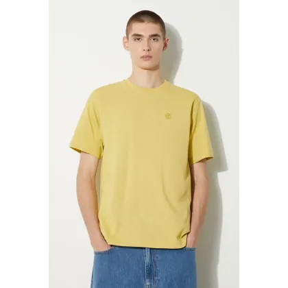 Zdjęcie AAPE t-shirt bawełniany Tee męski kolor żółty gładki AAPTEM1413XXM