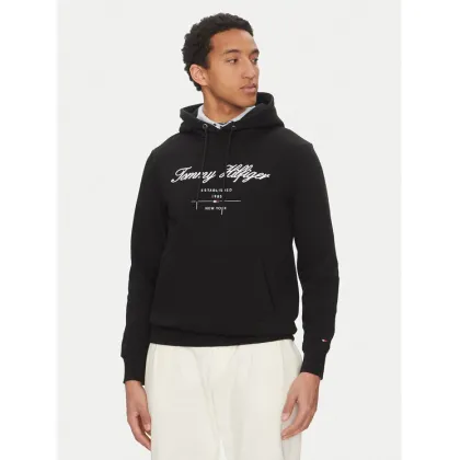 Zdjęcie Tommy Hilfiger Bluza Script Logo MW0MW33631 Czarny Regular Fit