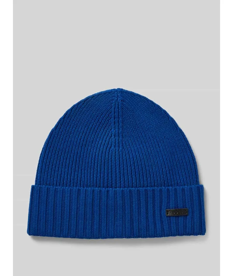 obrazek 1 Czapka beanie z naszywką z logo model ‘Fati’