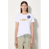 Zdjęcie Alpha Industries t-shirt bawełniany NASA Pm T kolor biały 198053.438-BIALY