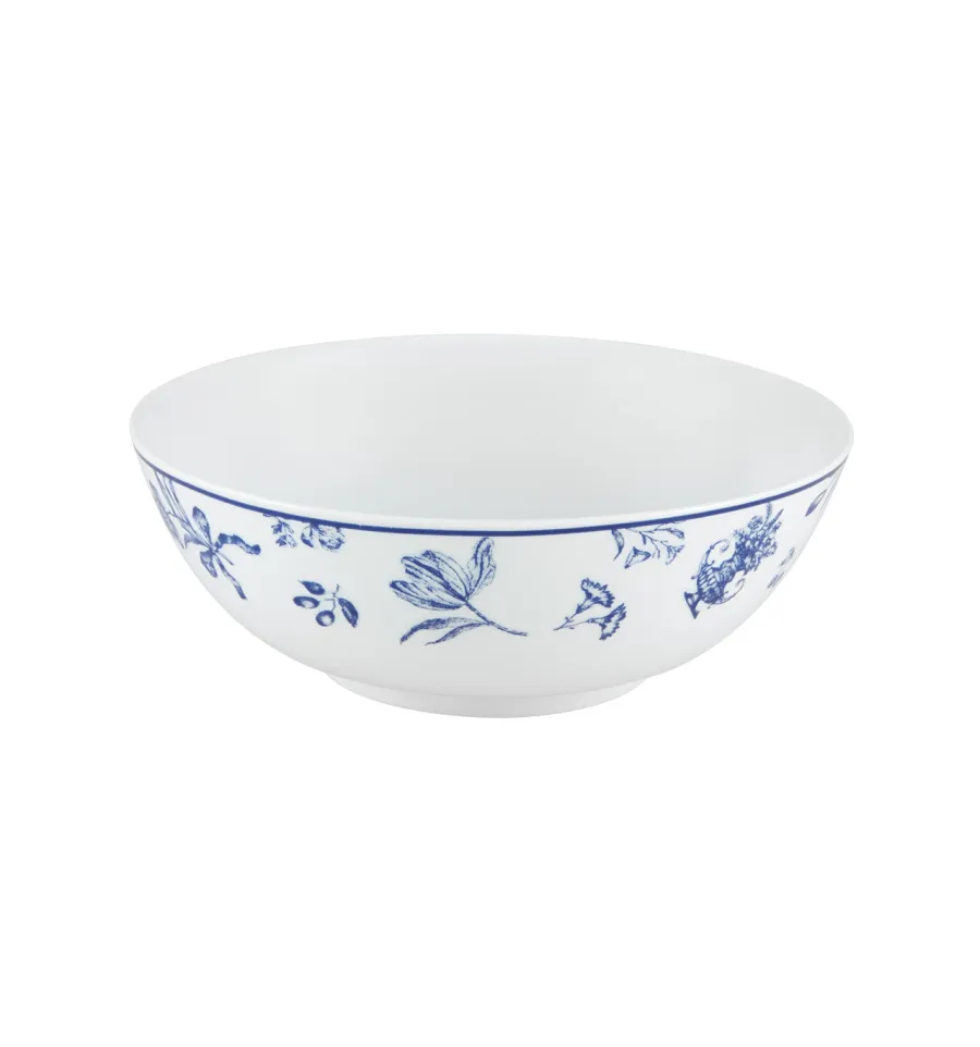 obrazek 1 Średnia porcelanowa miska na makaron Chintz Azul z błękitnym roślinnym motywem - Vista Alegre