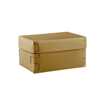 Zdjęcie Stylowe skórzane pudełko Snob do przechowywania 25x15xH13,5 cm w kolorze musztardowym