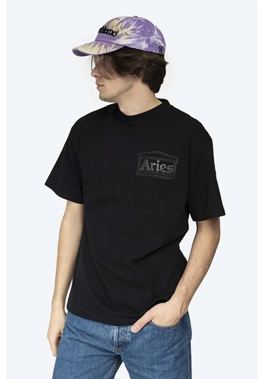 obrazek 1 Aries t-shirt bawełniany Temple Ss Tee kolor czarny z nadrukiem AR60000-BLACK