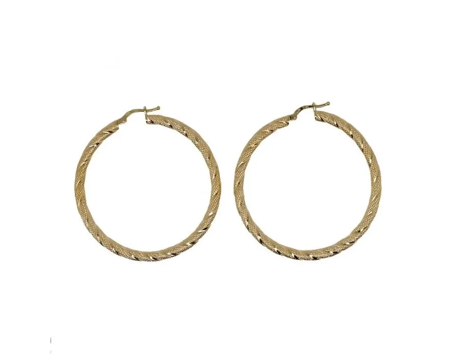 obrazek 1 Okrągłe kobiece kolczyki z włoch 40 mm