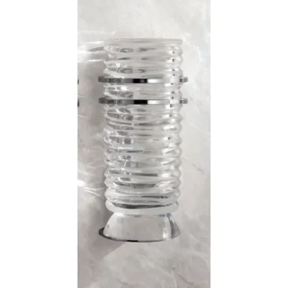 Zdjęcie Naścienny pojemnik na szczoteczki z ręcznie wycinanego kryształu do łazienki - Il Paralume Marina