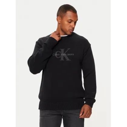 Zdjęcie Calvin Klein Jeans Sweter Chenille Mnologo J30J326887 Czarny Regular Fit